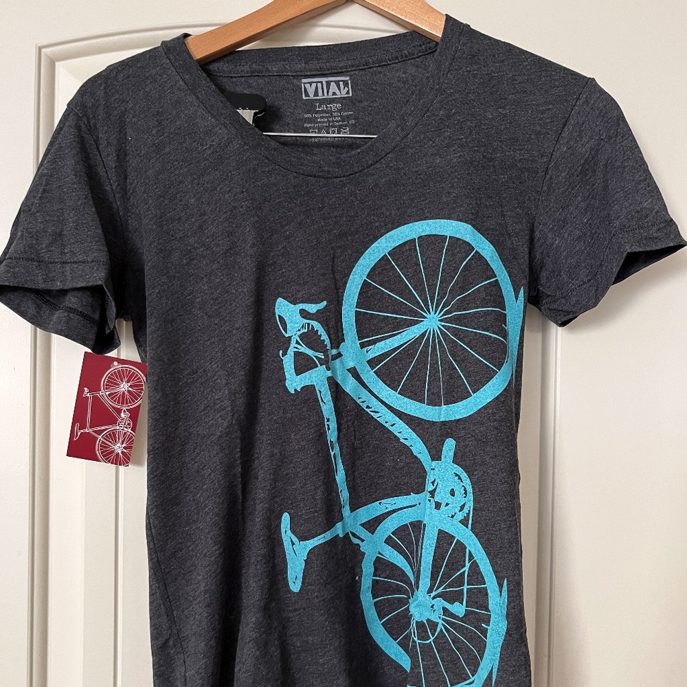 Bicycle Tshirt Grey Blue